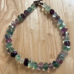 Crystal bead necklace 19 inches